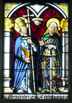 교황 성 알렉산데르 1세와 칼케돈의 성녀 에우페미아_photo by Wolfgang Sauber_in the Cathedral Chapel of St George in Wiener Neustadt_Austria.jpg